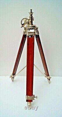 Vintage Classical Floor Lamp Adjustable Tripod Stand Home Decor Without Shade
