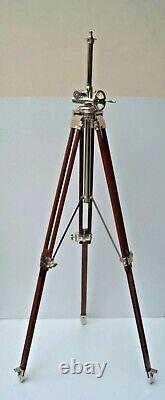 Vintage Classical Floor Lamp Adjustable Tripod Stand Home Decor Without Shade