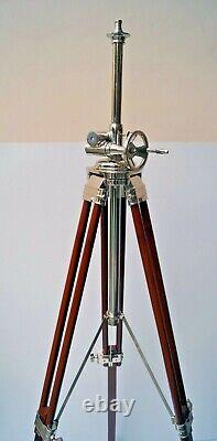 Vintage Classical Floor Lamp Adjustable Tripod Stand Home Decor Without Shade