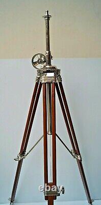 Vintage Classical Floor Lamp Adjustable Tripod Stand Home Decor Without Shade