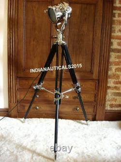 Vintage Collectible Hollywood Spot Light Floor Lamp With Black Tripod Stand