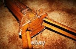 Vintage D. R. G. M Wood / Wooden Telescopic Film / Cine Camera Tripod Restoration