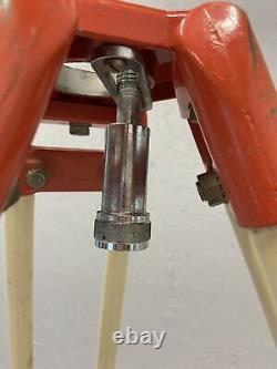 Vintage David White Aluminum Wooden Surveying Tripod Orange Theolodite 9010-3