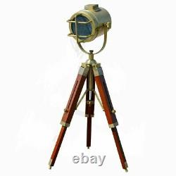 Vintage Designer Royal Nautical Wooden Tripod Floor/Table Lamp LED Lighting