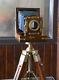 Vintage Designer Wooden Folding Camera With Tripod Retro Look Shooting Camera