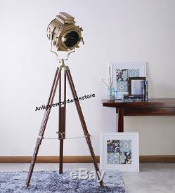 Vintage Designers Lamp Spotlight Searchlight With Tripod Stand Royal Decorative