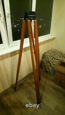 Vintage Dietzen transit wooden tripod used for surveying/photography