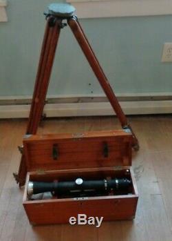 Vintage Dietzgen Survey Transit with Wooden Tripod & Box made in USA