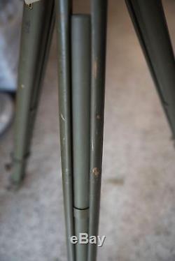 Vintage Dietzgen US Army Green Adjustable Wooden Surveying Tripod-Rare! CMB