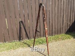 Vintage Dietzgen surveying transit, wooden case, tripod, rods, target, metal tape
