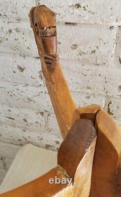 Vintage Egyptian Tourist Carved Wooden Camel Tripod Table Legs /plant Stand 19