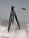 Vintage F&b/ceco Wooden Cine Tripod With Miller Fluid Head (up To 65 Tall)
