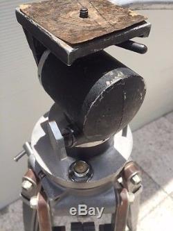 Vintage F&B/CECO WOODEN CINE TRIPOD WITH MILLER FLUID HEAD (Up to 65 Tall)