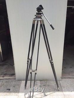 Vintage F&B/CECO WOODEN CINE TRIPOD WITH MILLER FLUID HEAD (Up to 65 Tall)