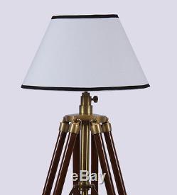 Vintage Floor Lamp Brass Tripod Modern Directional Searchlight Decor Spotlight
