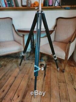 Vintage Floor Lamp Long Theatre Stage Spotlight and Wooden Tripod pat tested