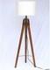 Vintage Floor Lamp Wooden Tripod Stand Lamp Nautical Living Room Home Décor Lamp
