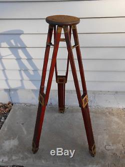 Vintage Folmer & Schwing Wooden Crown Tripod No. 4, All Brass Fittings
