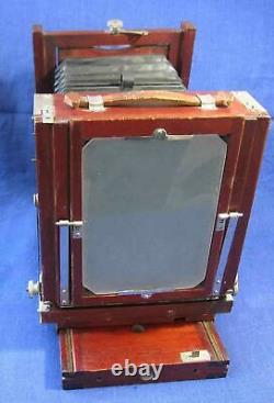 Vintage GUNDLACH KORONA wooden folding camera & original tripod