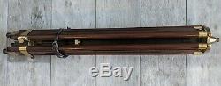 Vintage Harbor Master Brass Telescope Adjustable Wood Tripod Nautical