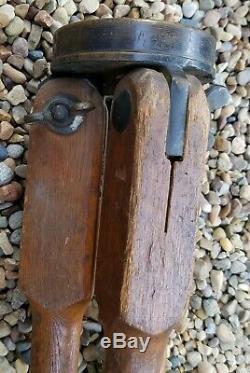 Vintage Heavy Duty Wood Camera Surveyor Tripod 58