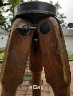 Vintage Heavy Duty Wood Camera Surveyor Tripod 58