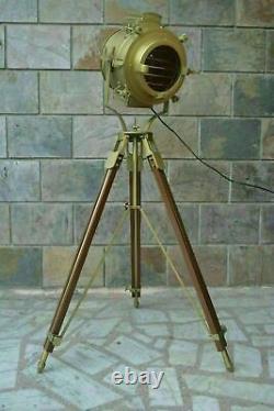 Vintage Hollywood Studio Floor Lamp Searchlight Spot Light With Tripod Stand