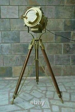 Vintage Hollywood Studio Floor Lamp Searchlight Spot Light With Tripod Stand