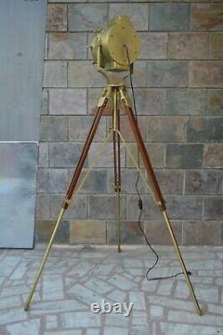 Vintage Hollywood Studio Floor Lamp Searchlight Spot Light With Tripod Stand