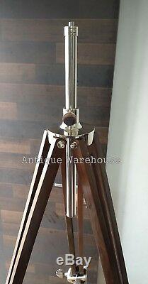 Vintage Industrial Shade Lamp Wooden Tripod Stand Handmade Modern Lamp Tripod