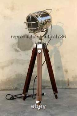 Vintage Industrial Spot Light Floor Lamp Nautical Tripod Bedroom Floor Lamp Deco