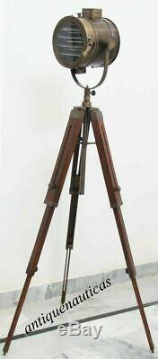 Vintage Industrial Style Movie Spot Light Floor Standing Tripod Lamp Gift