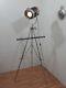 Vintage Industrial Wooden Nautical Spot Light Floor Lamp Tripod Stand Decor