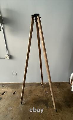 Vintage Industrial spot light by Revere Electric with Wood Tripod Stand