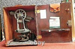 Vintage Keuffel & Esser 74000 Surveying Transit With Wooden Box & Tripod