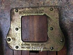 Vintage Kodak Folmer Crown Tripod No 4, wood legs/brass fittings + original case