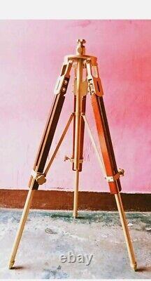 Vintage Large Theater Stage Industrial Nautical Tripod Stand Unique Decor Piece