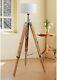 Vintage Living Room Floor Lamp Wooden Tripod Lamp Collectible Home Decor Lamps