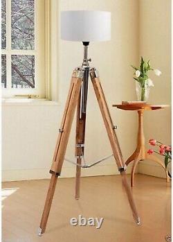 Vintage Living Room Floor lamp Wooden Tripod lamp Collectible Home decor lamps