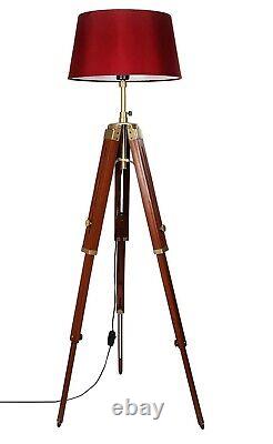 Vintage Living Room Floor lamp Wooden Tripod lamp Collectible Home decor lamps