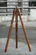 Vintage Look Floor Standing Wooden Tripod For Lamp Shade For Home Office Decor