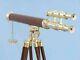 Vintage Looking New Design Brass Telescope 39 Inch Wooden Tripod Stand Spyglass