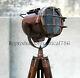 Vintage Marine Industrial Copper Nautical Floor Lamp With Wooden Tripod Décor