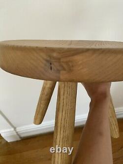 Vintage Mid Century French Modern Charlotte Perriand Berger Tripod Stool Table