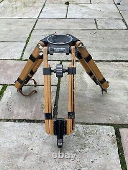 Vintage Miller Wooden Television Tripod Baby Legs. For Arriflex Etc. 90mm Bowl