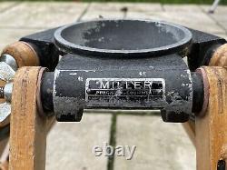 Vintage Miller Wooden Television Tripod Baby Legs. For Arriflex Etc. 90mm Bowl