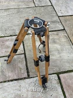 Vintage Miller Wooden Television Tripod Baby Legs. For Arriflex Etc. 90mm Bowl