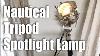 Vintage Modern Collectible Chrome Searchlight Nautical Tripod Spotlight Lamp Setup And Review