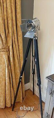 Vintage, Mole Richardson studio light on wooden tripod. Type 1404