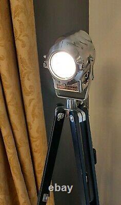 Vintage, Mole Richardson studio light on wooden tripod. Type 1404